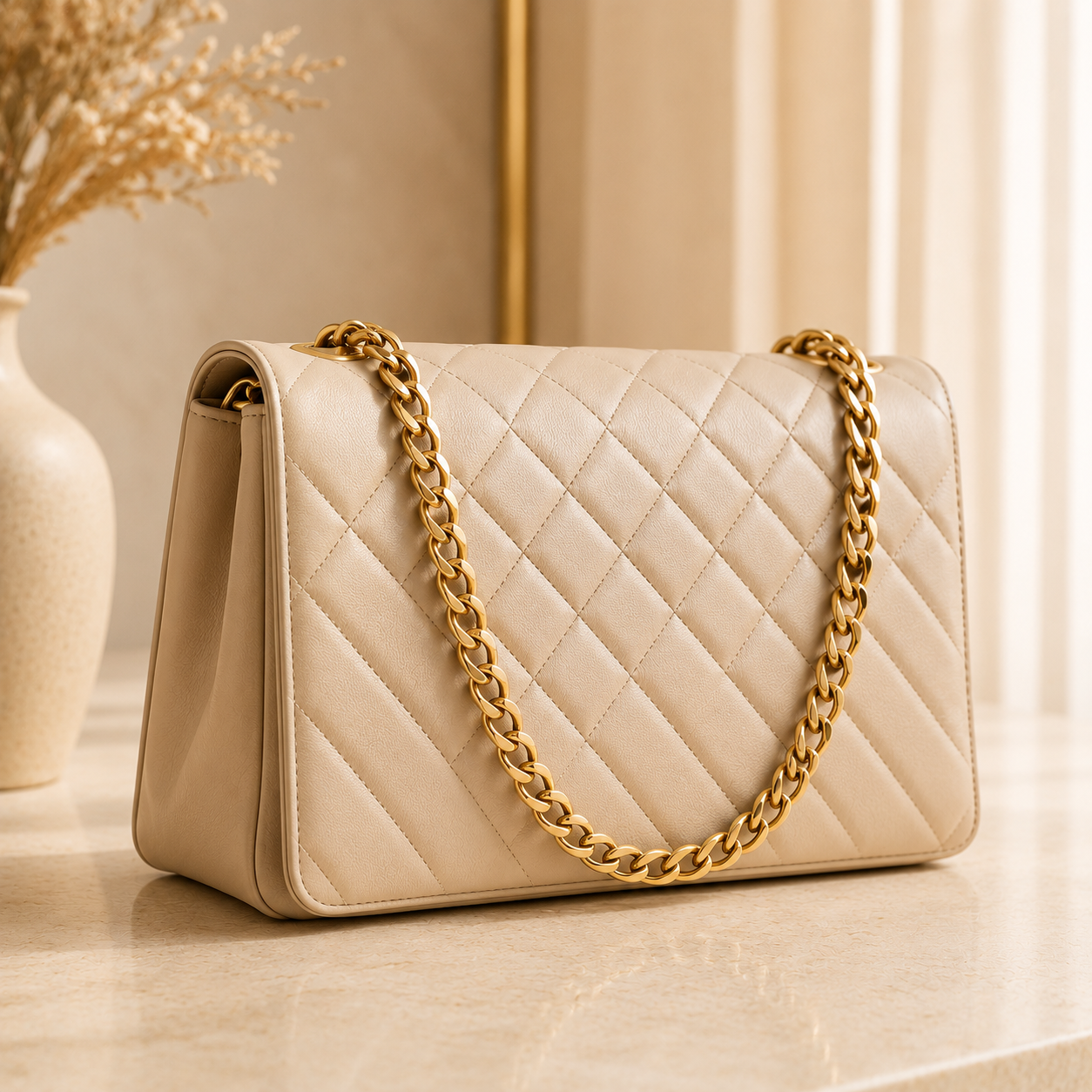 Quilted designer bag